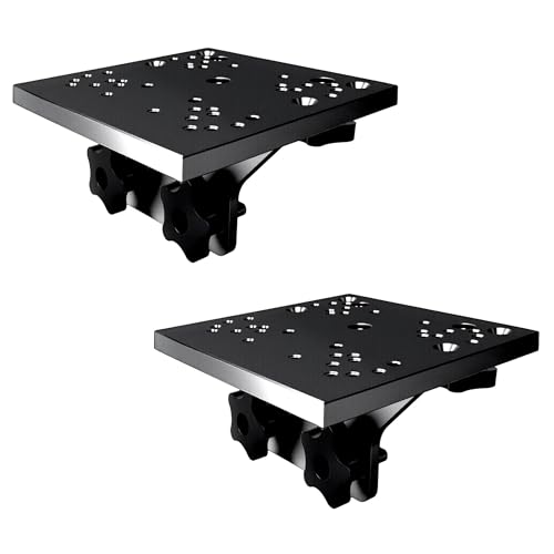 Black 90-Degree Aluminum Downrigger Bracket for Boat Track System - 2pcs