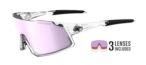 Tifosi Stash Shield Cycling & Baseball Sunglasses - Clarion Purple/Red/Clear