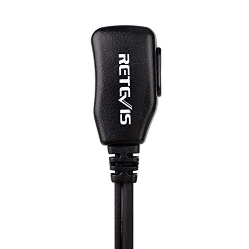 Retevis Walkie Talkie Earpiece with Mic, Comfortable Acoustic Tube, for RT22 RT68 RT21 H-777 RT86A, Compatible with Kenwood, Baofeng BF-888S/BF-T26, Pxton Walkie Talkies, Surveillance Headset(2 Pack)