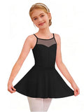 Girls Ballet Leotard with Removable Skirt Toddler Dance Outfit 3T-10Y Black 9-10 Years