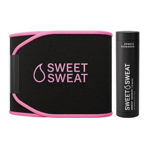 Sweat Workout Waist Trimmer Belt & Enhancer Gel Bundle for Fitness