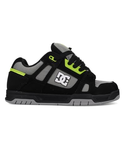 DC Shoes Mens Stag Sneakers - 10.5 Black Grey Green