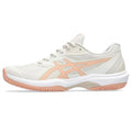 ASICS Women's Game FlyteFoam Tennis Shoes - Soft Oat/Cantaloupe, Size 7.5