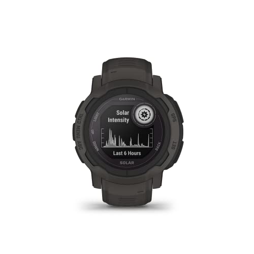 Garmin Instinct 2 Solar Outdoor Rugged GPS Watch - Graphite - 45mm, Solar Charging, Multi-GNSS Support, Tracback Routing