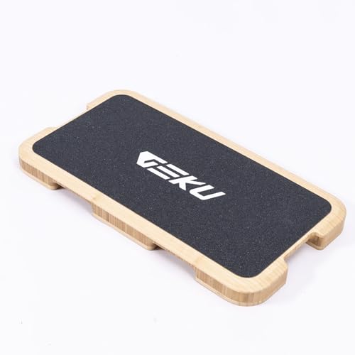 GEKU FIT Bamboo Wood Resistance Band Workout Footplate - Non-Slip Exercise Platform for Full-Body Training