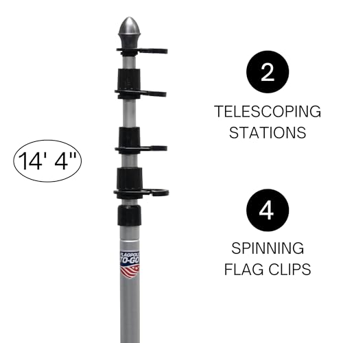 14 Ft 4 In Tailgate Kit with Portable Flagpole, Tire Mount & Foam Bumper