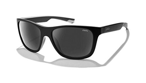 Zeal Optics Radium Polarized Sunglasses Men Women Matte Black 56.5mm Dark Grey Lens