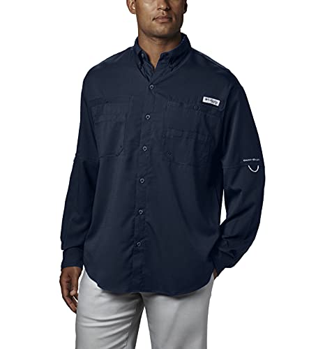 Columbia Men's PFG Tamiami II Long Sleeve Shirt - Large, Collegiate Navy