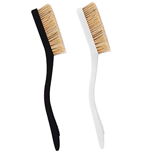 TWO STONES Climbing & Bouldering Brush - Black & White Natural Boar's Hair & Durable Handle