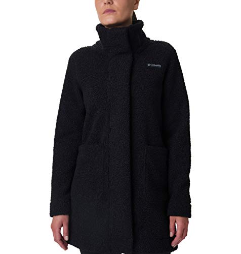 Columbia X-Small Black Panorama Sherpa Long Jacket - Cozy Winter Coat