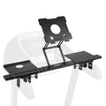 Matte Black Treadmill Laptop Holder - Adjustable Aluminum Desk Attachment for Treadmill