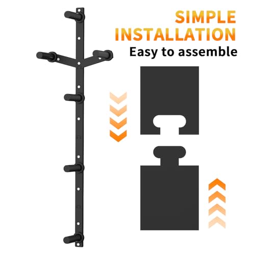Wall Mount Weight Plate Storage Rack - 6 Pegs for 2-Inch Olympic Plates