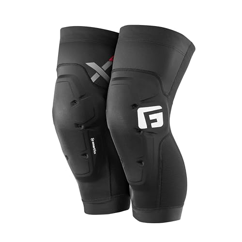 G-Form X4 Adult Large Knee Guards Black - Impact-Absorbing, Breathable MTB Protection