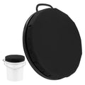 Black 5 Gallon Bucket Seat with 360-Degree Swivel and Waterproof Cover
