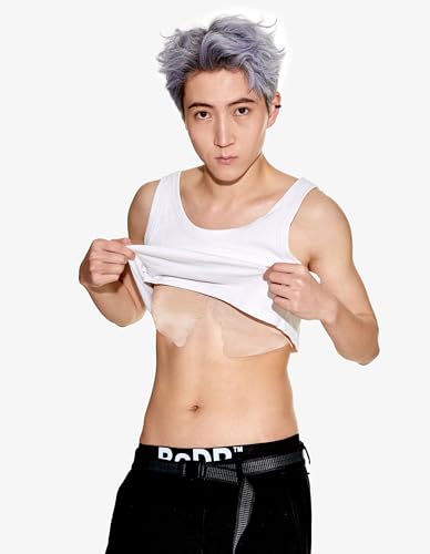 Pro Synthetic Chest Binding Tape for Transgender FTM - Water-Resistant, Breathable, Latex-Free Adhesive, Includes Nipple Covers