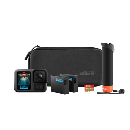 GoPro HERO13 Black Action Camera Essentials Kit with 5.3K Video & Accessories