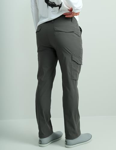 Men's HUK Icon Pro Pant - Performance Fishing Cargo Pants - Volcanic Ash 34