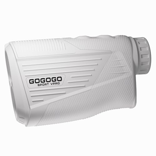 Gogogo Sport Vpro Magnetic Golf Rangefinder with Slope Switch - White, 2500 Yards
