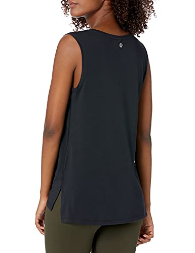 Women's Relaxed Cotton Workout Tank Top - Plus Size X-Large Black