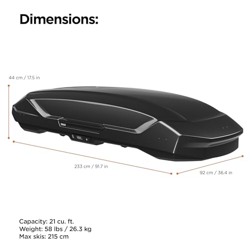 Thule Motion 3 Rooftop Cargo Box Black XX-Large Regular