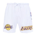 Pro Standard Mens NBA Los Angeles Lakers Mesh Shorts - Medium White