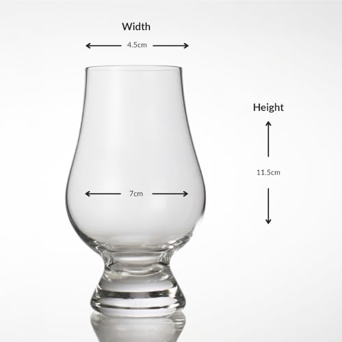 Glencairn Whisky Glass Set of 12 - Transparent Lead-Free Crystal, Gift Box