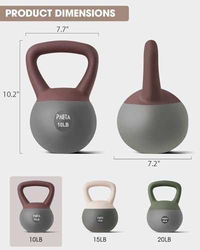 PAETA Soft Kettlebell 45lbs - Colorful Heavy Duty Floor-Friendly Home Workout