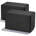 Yoga Blocks 2 Pack with Non-Slip Foam Support - Black