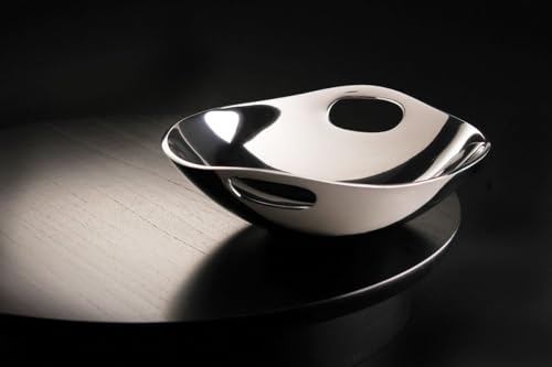 10-Inch Metal Alloy Serving Bowl with Handles for Snacks & Home Décor