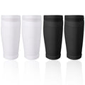 Soccer Shin Guard Sleeves Set - Breathable Elastic Sock Covers for Adults & Kids