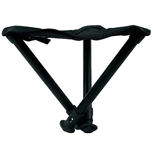 Walkstool Comfort 18-Inch Folding Stool - Black & Silver Aluminium Tripod