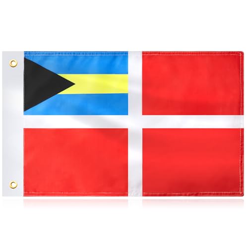 2 Pcs Bahamas Courtesy Boat Flags - 12 x 18 Inches, Marine Navigation