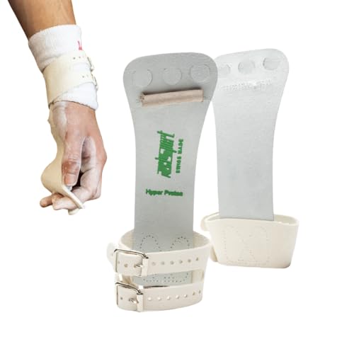 Reisport Protec High Bar Gymnastics Leather Grips - Medium, Hyper Double Buckle, USA
