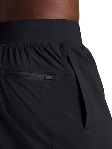 Men's 7-Inch Yoga Shorts - Black, Medium, Lightweight, Moisture-Wicking