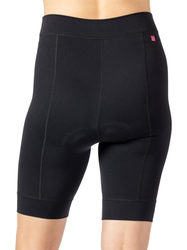 Terry Women's Padded Cycling Shorts - Black, Medium, 8 Inch Inseam, Moisture Wicking