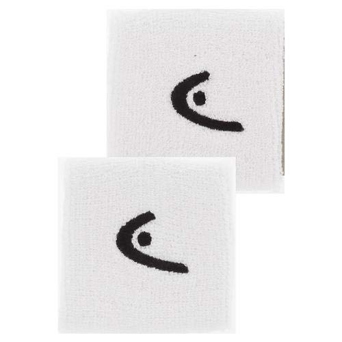 Head 2.5 Inch Tennis Wristband 2 Pack White (White)