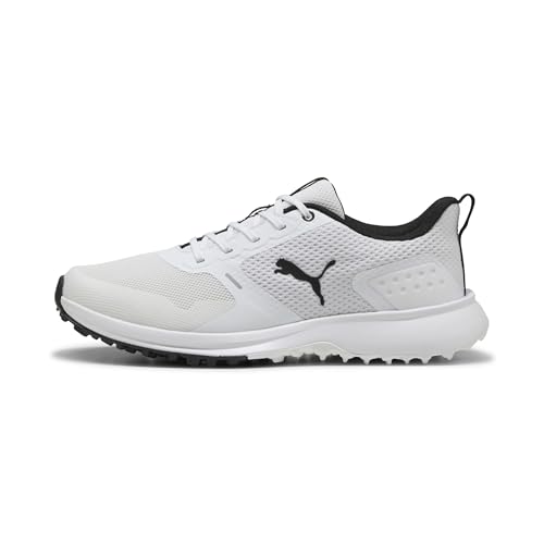 Men's Golf Shoes Spikeless White Black 11 Fusion Grip 6 - Lightweight Comfort