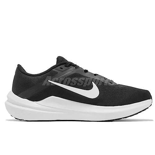 Nike Men's Winflo 10 Road Running Shoes - Black/White, Size 11