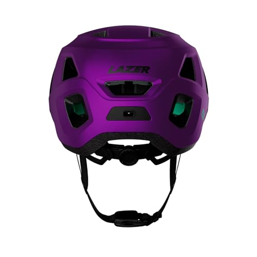 Mountain Bike Helmet Adjustable Fit 54-61cm with LED Light - Metallic Purple Black