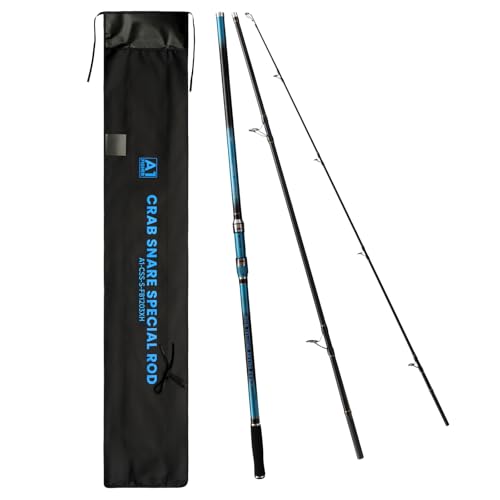 A1FISHER 12'XH Crab Snare Spinning Rod - Saltwater Fishing Equipment, 3-Piece