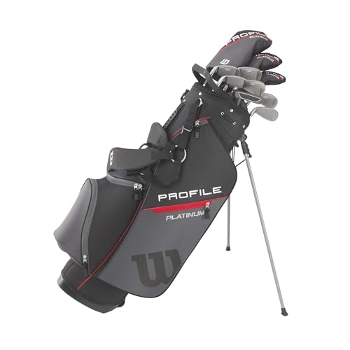 Wilson Men's Profile Platinum Complete Golf Club Set - Right Hand, Regular Carry Stand Bag
