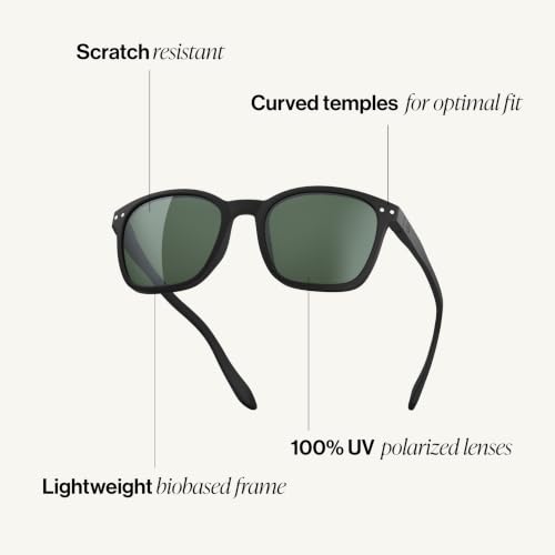 IZIPIZI Journey Black Rectangular Polarized Sport Sunglasses