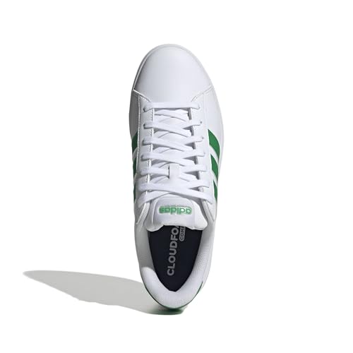 Adidas Men's Grand Court 3.0 Tennis Shoes White Green 10.5