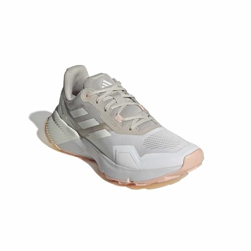 adidas Women's Terrex Soulstride Rain.rdy Trail Running Shoes - Wonder Alumina / Ice Tangerine / Blush Pink