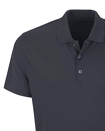 Men's College Team Color Polo Shirt - Moisture Wicking, Embroidered Logo - Ohio State Large