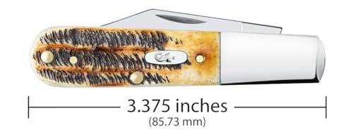 Case CA65339 Bonestag 6.5" Pocket Knife with Mirror Finish Stainless Steel Blades