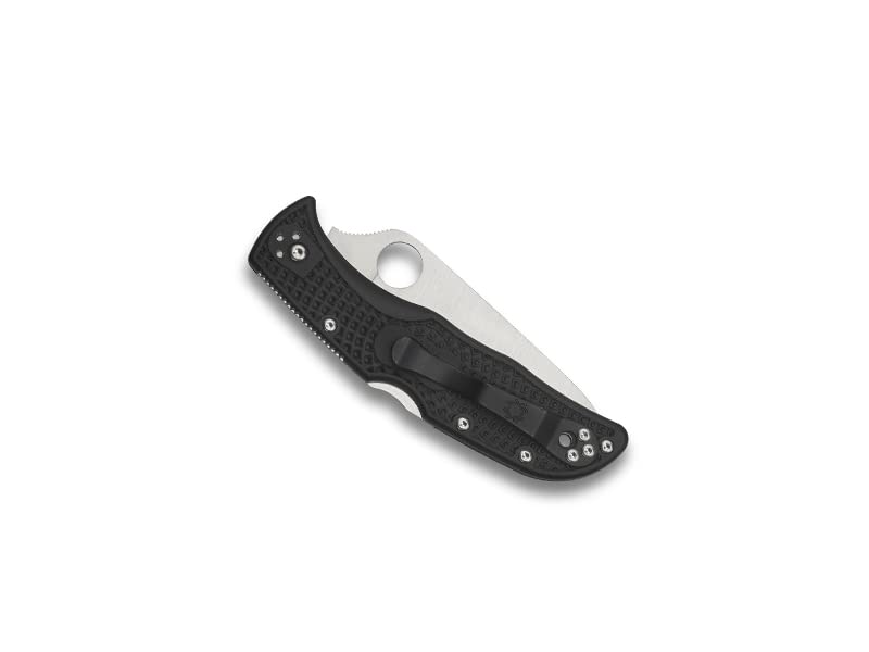 Spyderco Endela Lightweight Folding Pocket Knife - PlainEdge, Black, Versatile EDC