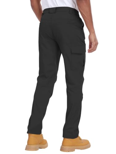 Men's Water Resistant Quick Dry Cargo Pants - Dark Grey 34 - Outdoor Hiking & Camping Apparel