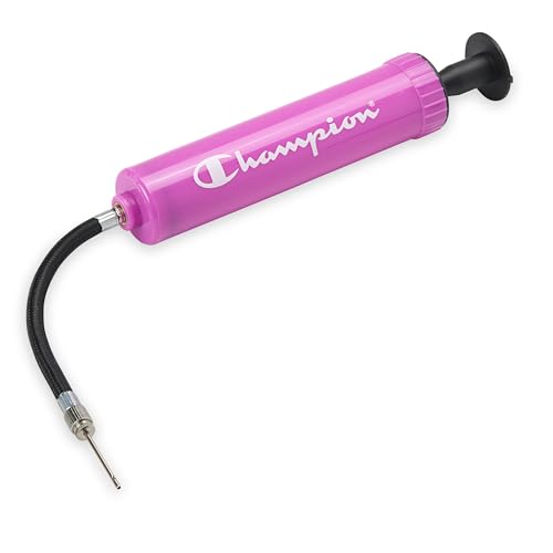 Pink & Black Champion Ball Pump with Pressure Gauge & Needles - Sports & Yoga Balls