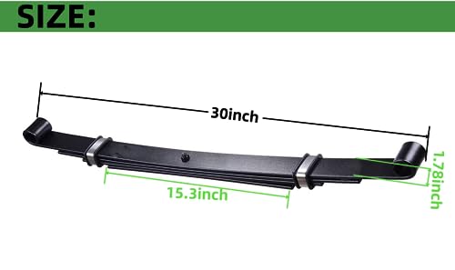Heavy Duty Rear Leaf Spring Kit for Club Car Precedent Golf Cart, 4-Leaf Design